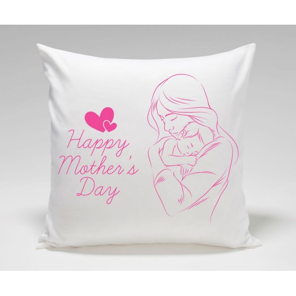 Beautiful Happy Mothers Day Plush Decorative Cushion